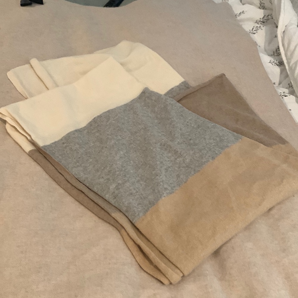 Garnet Hill cashmere travel wrap